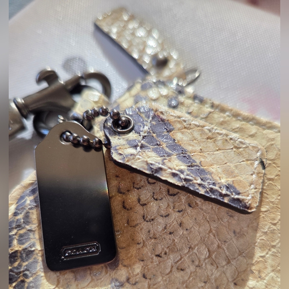 Coach Kristin Python Embossed Wristlet Clutch - Picture 5 of 12